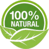 logo 100% naturel vert