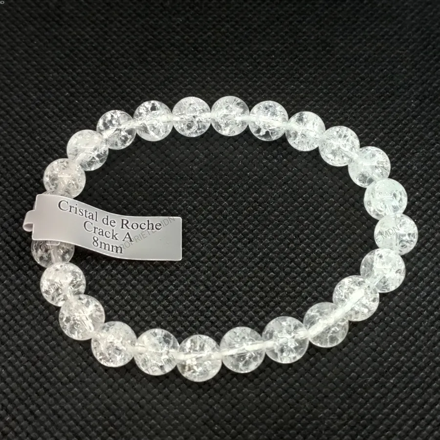 bracelet cristal de roche 08mm