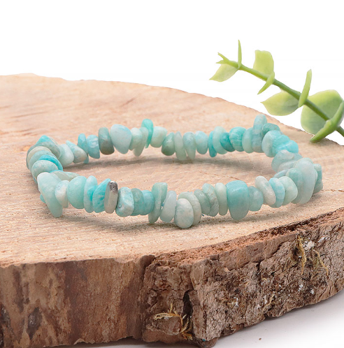bracelet amazonite du Pérou baroque pierre naturelle qualité A