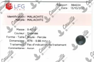malachite-10 rapport authenticite