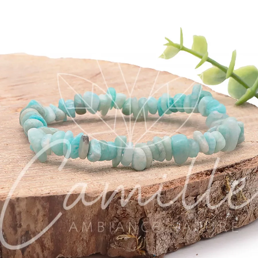 bracelet amazonite du Pérou baroque pierre naturelle qualité A