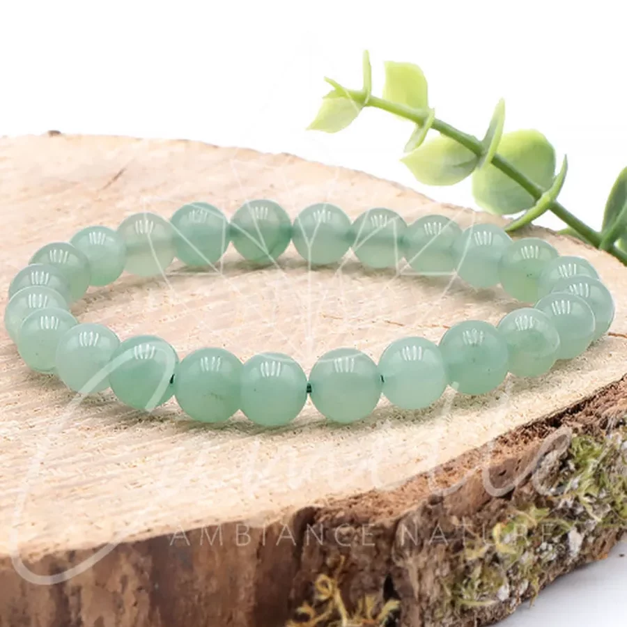 bracelet aventurine verte 08mm pierre naturelle