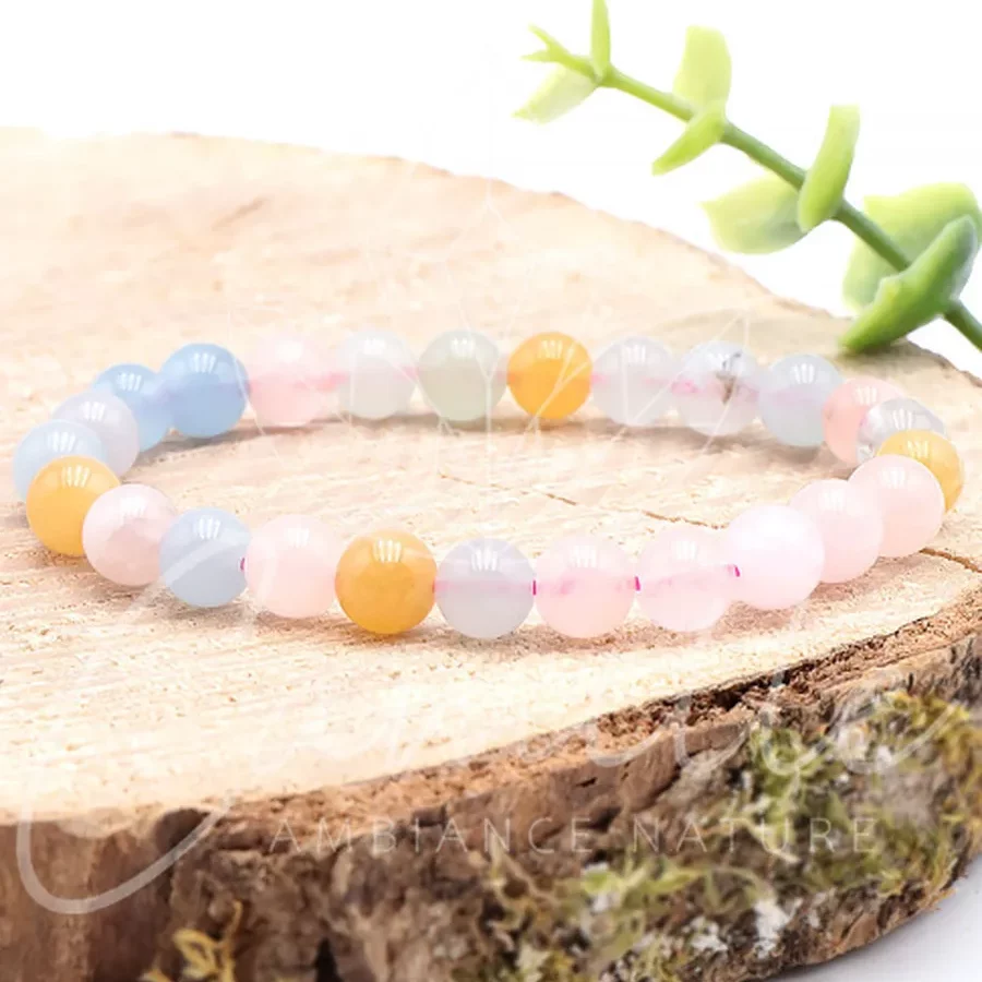 bracelet beryls naturelle 06mm taille enfant qualité A+ pierre naturelle