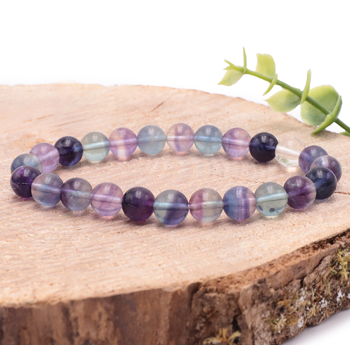 BRACELET FLUORINE MULTICOLORE PIERRE NATURELLE