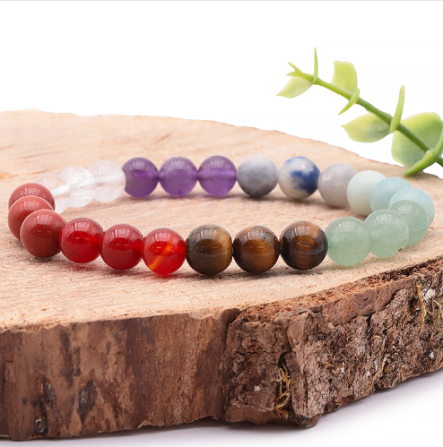 bracelet 7 chakra 08mm qualité AB standard