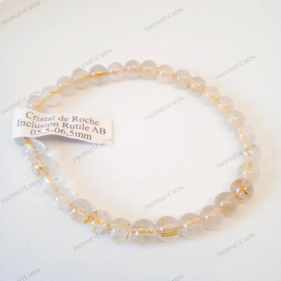 bracelet cristal inclusion rutile