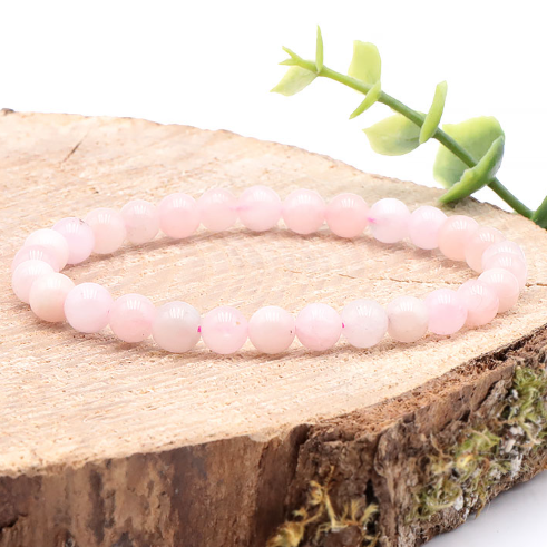 bracelet morganite qualité AA 06mm pierre naturelle rose