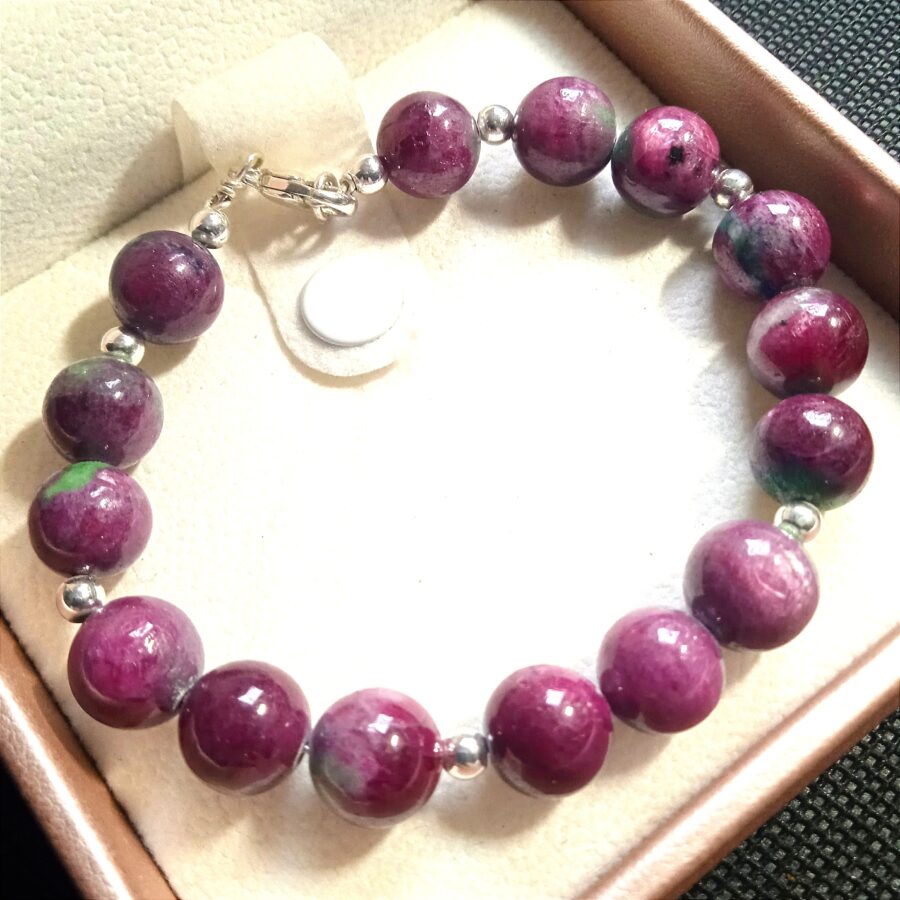 bracelet rubis AAA pierre naturelle sans traitement