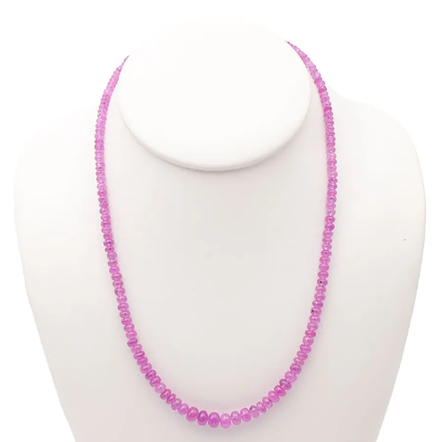 Collier saphir rose