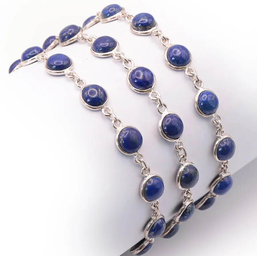 bracelet argent lapis lazuli