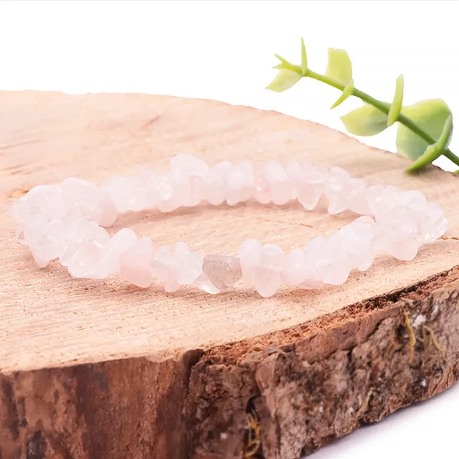 bracelet baroque quartz rose