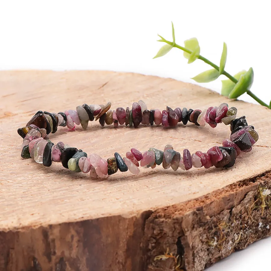 bracelet baroque tourmaline multicolore