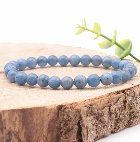 bracelet aigue marine Bahia 07mm qualité AA pierre naturelle bleu intense sans inclusion très pure