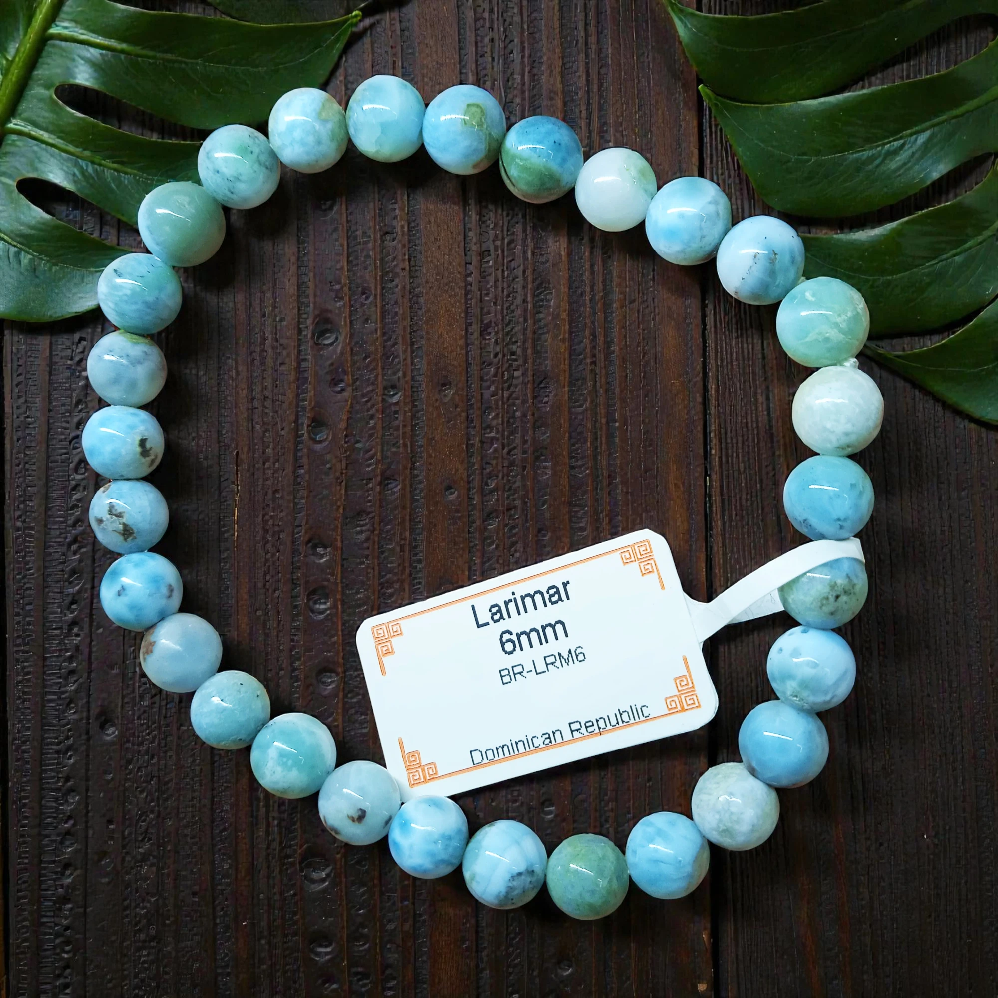 BRACELET LARIMAR 06MM RÉPUBLIQUE DOMINICAINE
