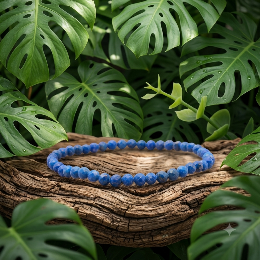 bracelet facetté lapis lazuli 04mm Égypte