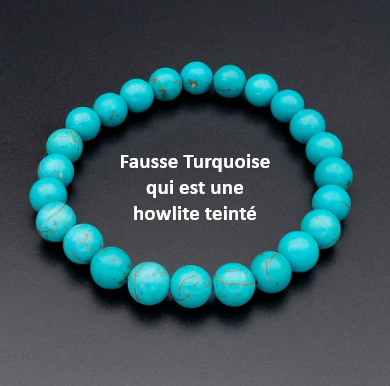 fausse turquoise howlite teinté