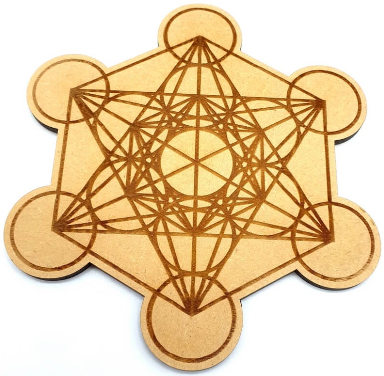plaque bois métatron 15cm