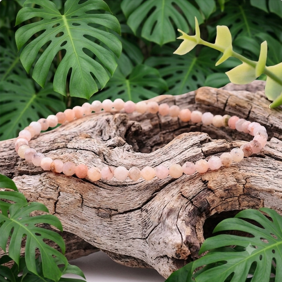 OPALE ROSE 03MM BRACELET FACETTÉ