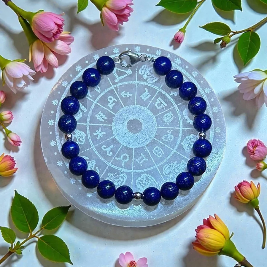 Création bracelet Lapis lazuli AAA 08mm