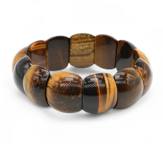 BRACELET PLAQUE OEIL DE TIGRE