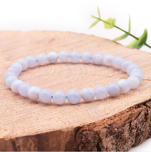 BRACELET CALCÉDOINE BLEUE PIERRE NATURELLE