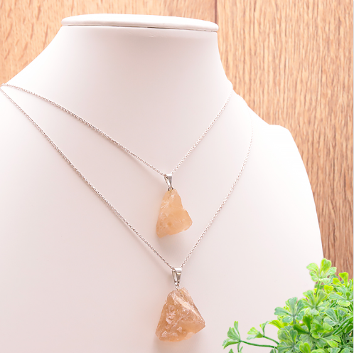 PENDENTIF CITRINE BRUTE PIERRE NATURELLE A+