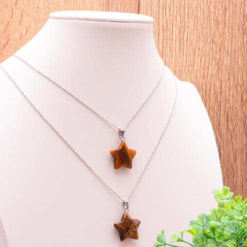 PENDENTIF ÉTOILE OEIL DE TIGRE