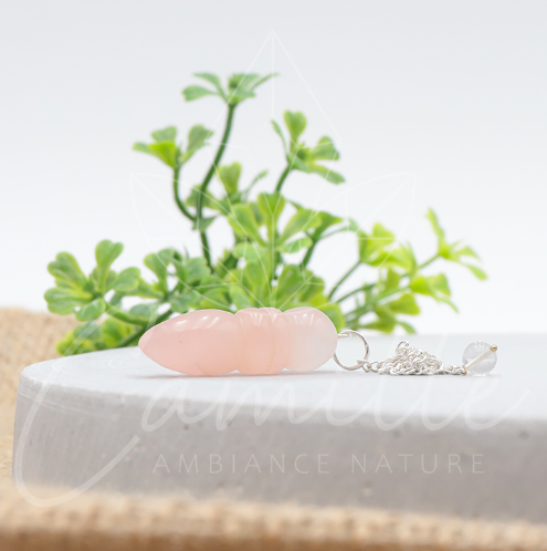 PENDULE ÉGYPTIEN QUARTZ ROSE BRÉSIL QUALITÉ A