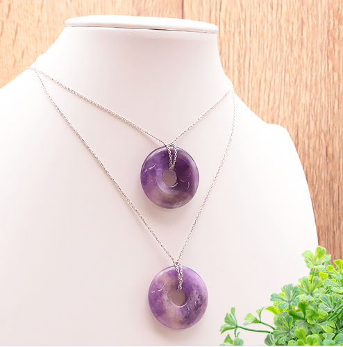 PENDENTIF DONUT AMÉTHYSTE BRÉSIL A