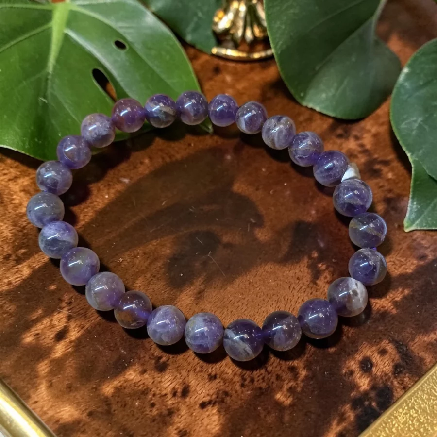 bracelet améthyste du Zambie 08mm pierre naturelle