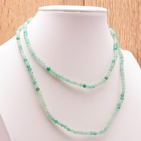 collier aventurine verte 04mm facetté
