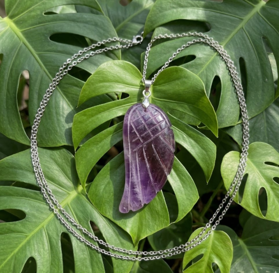 PENDENTIF AILE AMÉTHYSTE BRÉSIL A