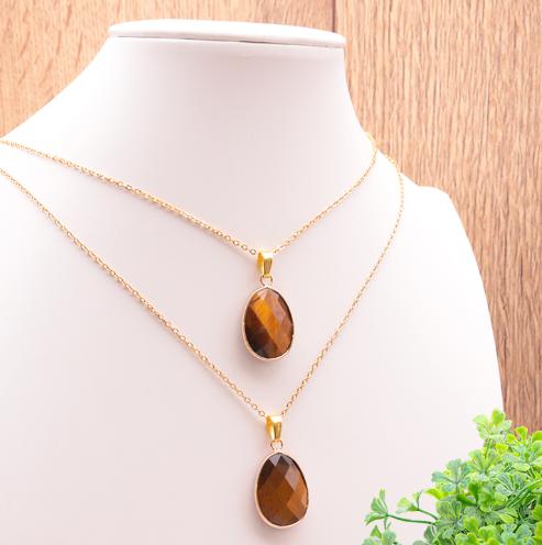 PENDENTIF SERTI OEIL DE TIGRE