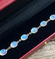 bracelet argent sélénite