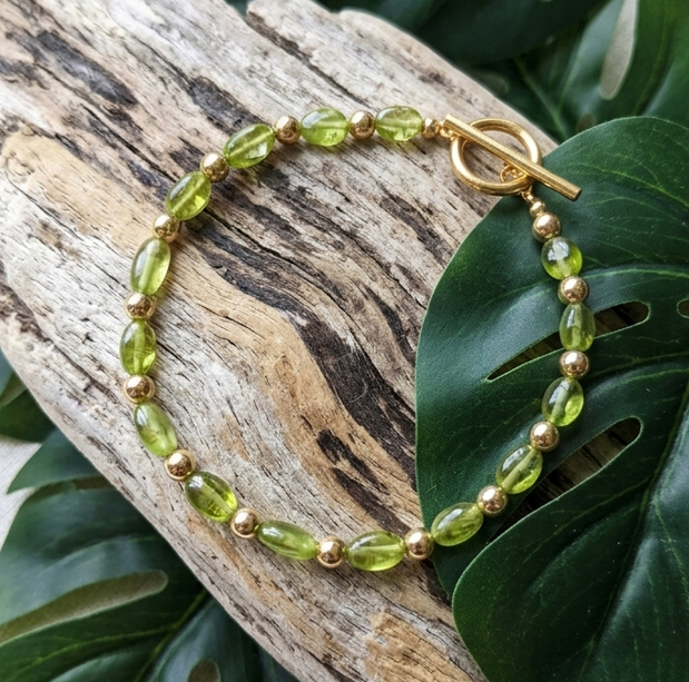 BRACELET PÉRIDOT QUALITÉ AA+ DU PÉROU