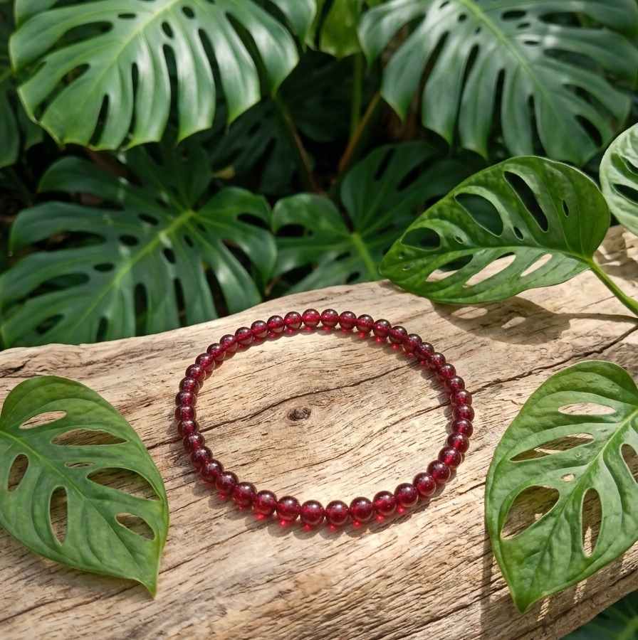 bracelet grenat rouge 04mm AA+