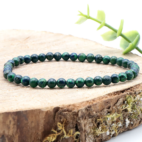 bracelet azurite malachite 04mm