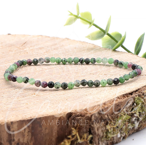 bracelet rubis zoisite facetté