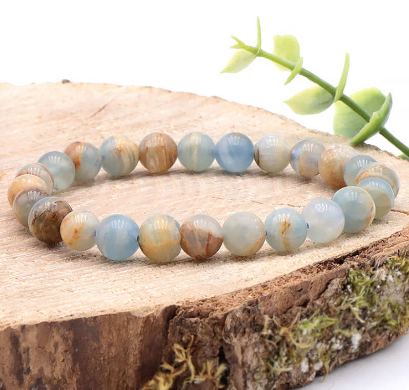 calcite bleue sur gangue 08mm AA